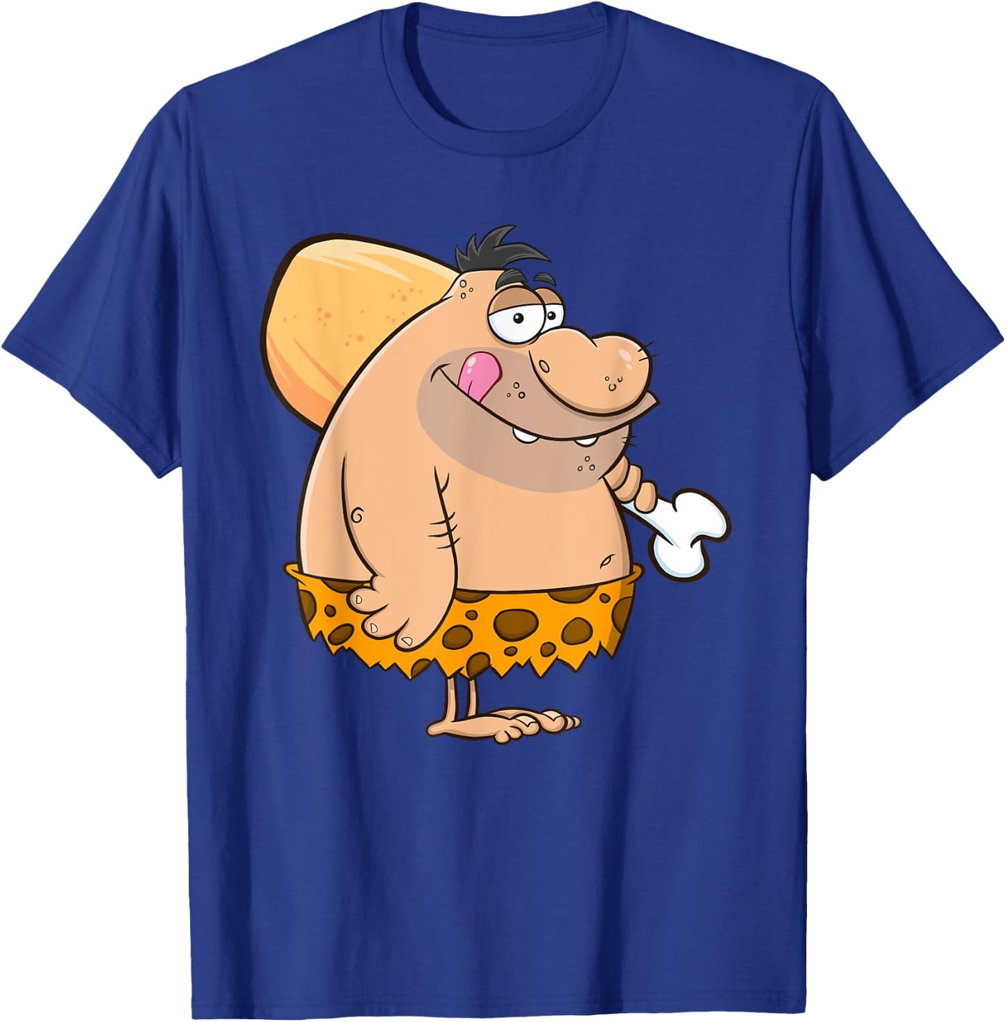 Funny Caveman Graphic Gift Adult Men Women Kids Boys Girls T-Shirt - T-Shirt | Royal