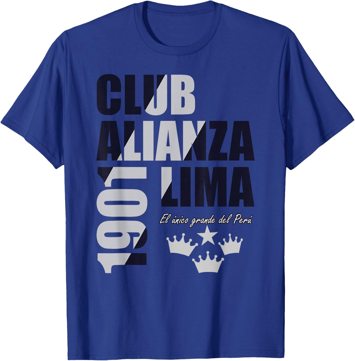 Club Alianza Lima Corazon Peruvian Soccer Men Women Grone T-Shirt - T-Shirt | Royal