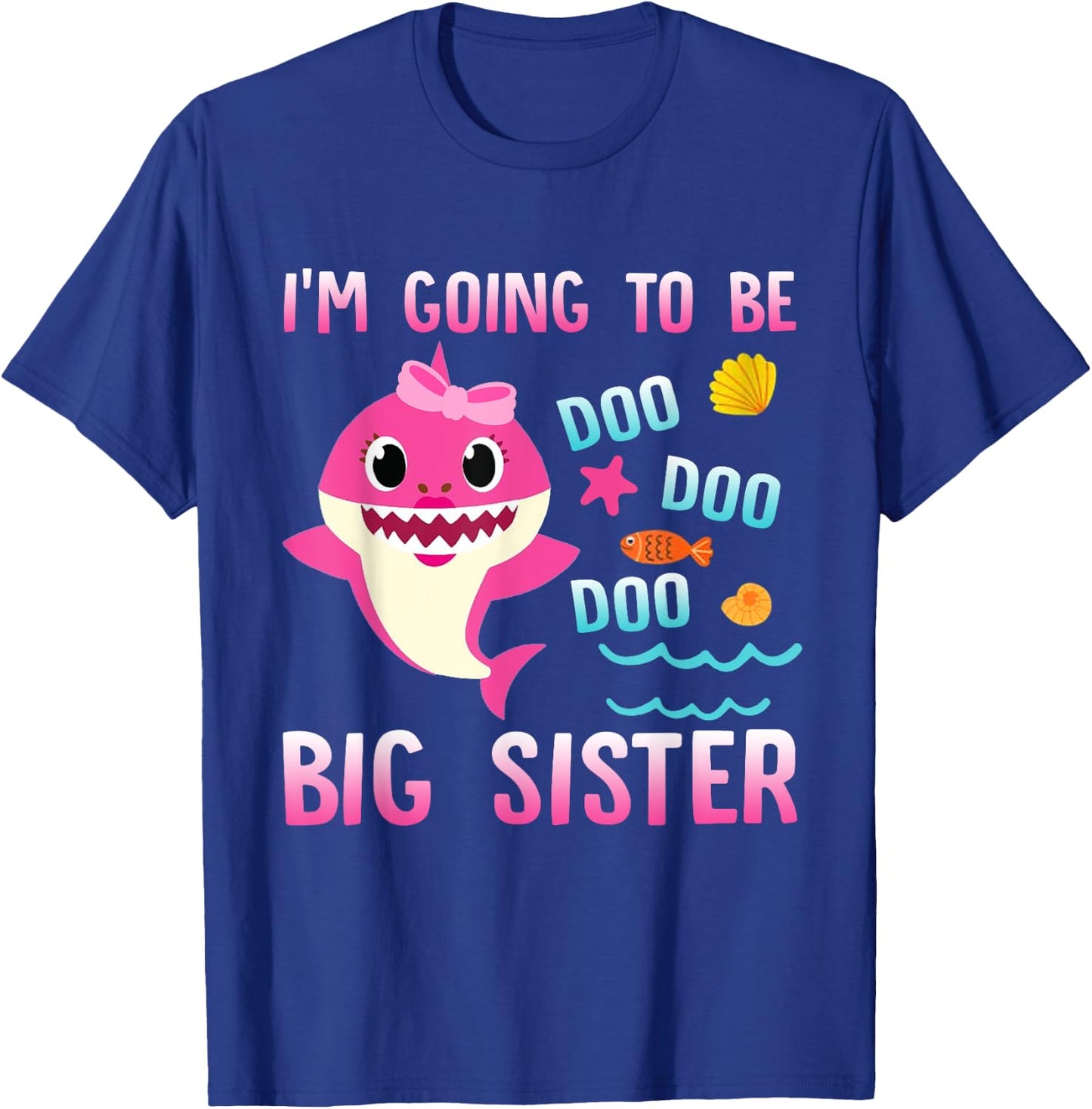 I'm Going To Be A Big Sister Cute Shark girl T-Shirt - T-Shirt | Royal