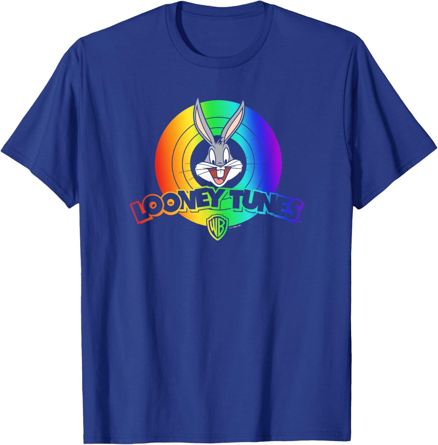 Looney Tunes Bugs Bunny Rainbow Logo T-Shirt - T-Shirt | Royal