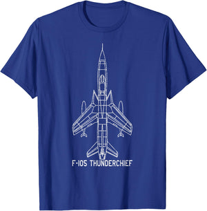 F-105 Thunderchief Classic Jet Plane USA Warplane Gift T-Shirt - T-Shirt | Royal