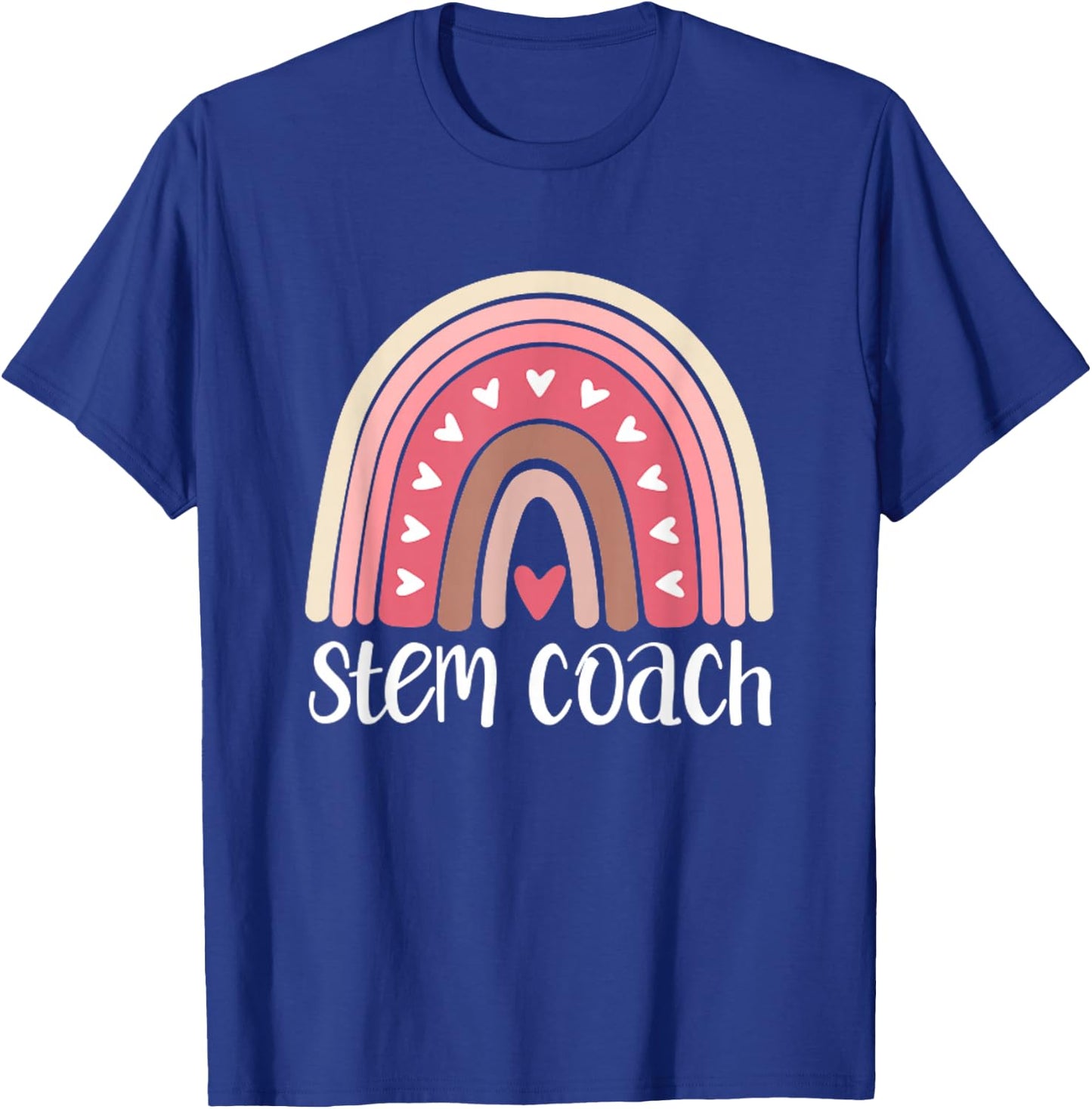 STEM Coach Rainbow Science Technology Engineering Math Teach T-Shirt - T-Shirt | Royal
