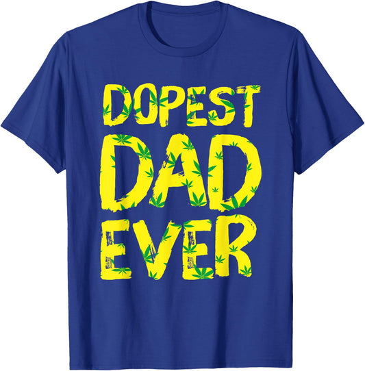Retro Vintage Dopest Dad Ever Funny Father's Day T-Shirt - T-Shirt | Royal