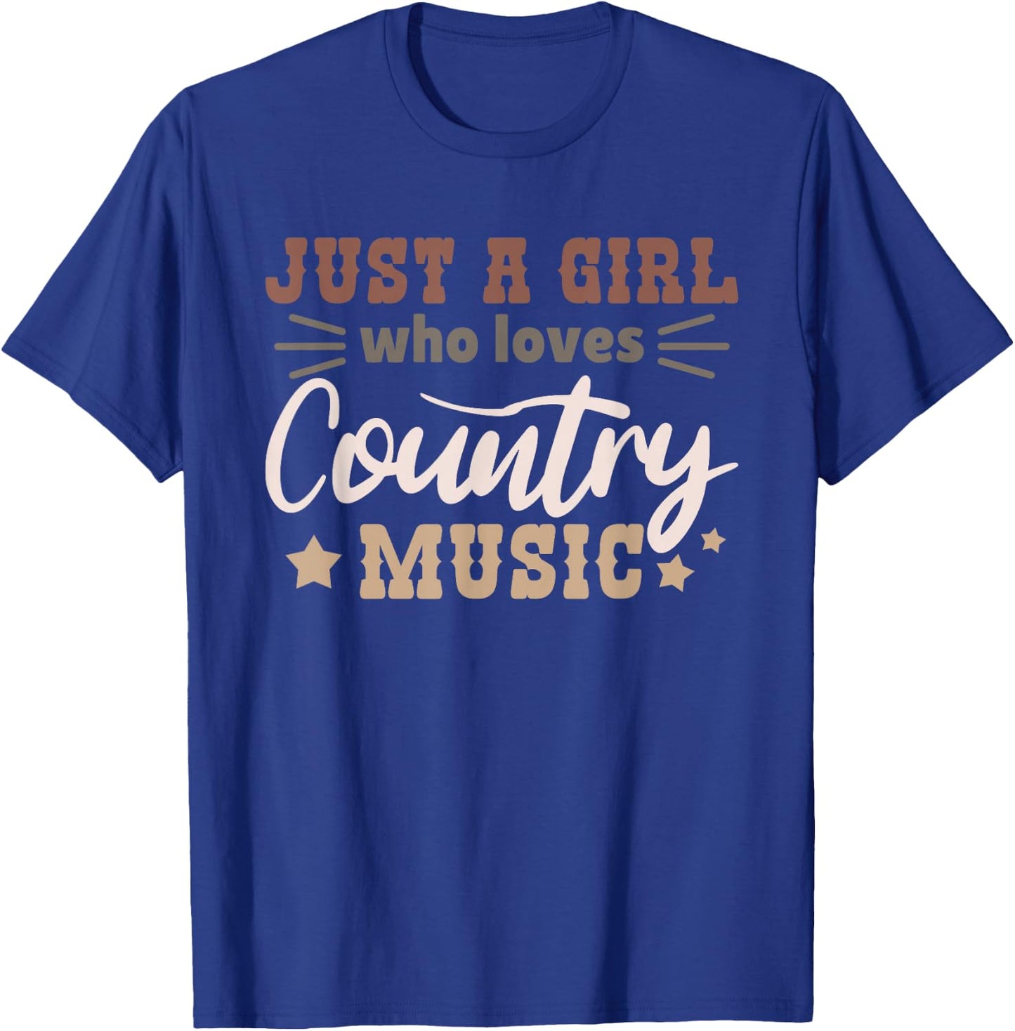 Just a girl who loves country music T-Shirt - T-Shirt | Royal
