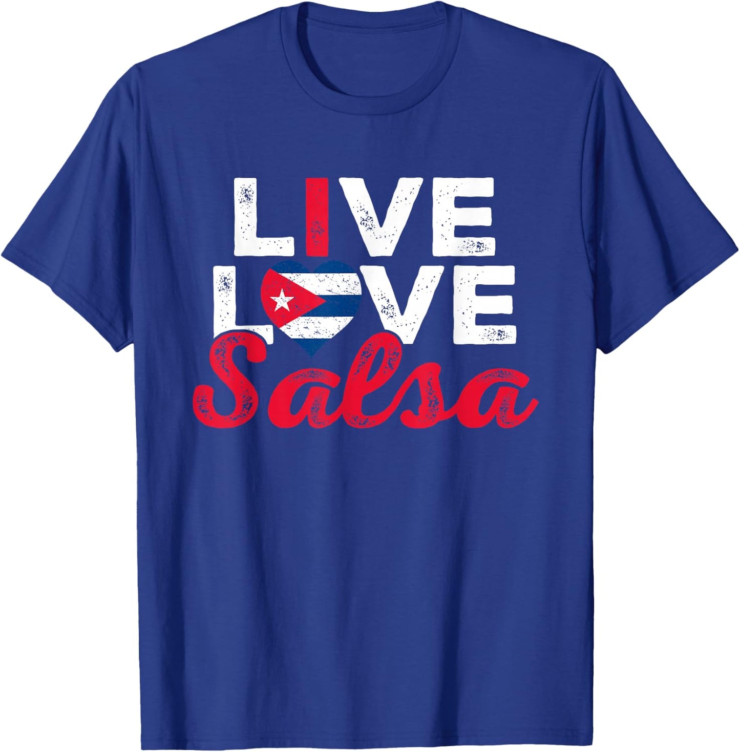 Funny Cuba Salsa Lover Graphic Women Girls Cuban Salsa Dance T-Shirt - T-Shirt | Royal
