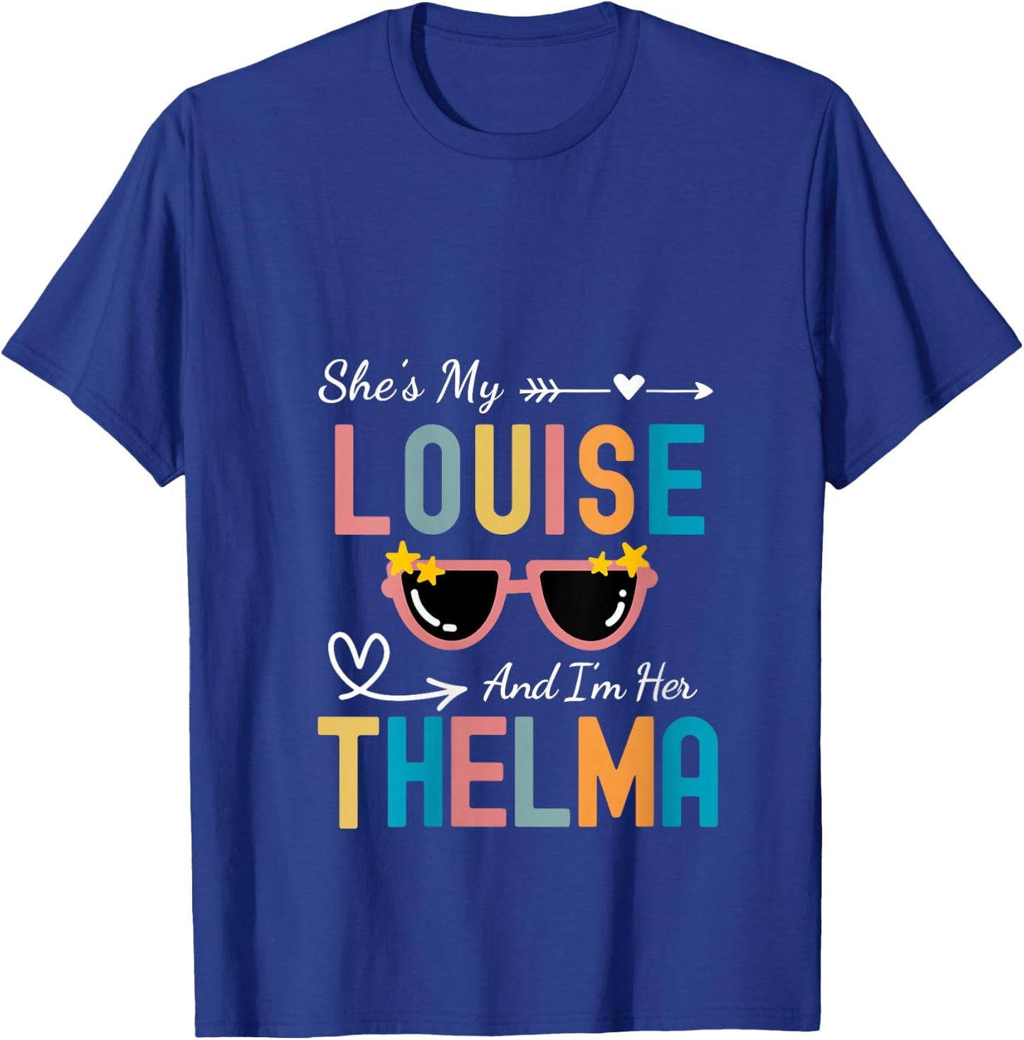 Every Thelma Needs A Louise Retro Women Best Friends V-Neck T-Shirt - T-Shirt | Royal