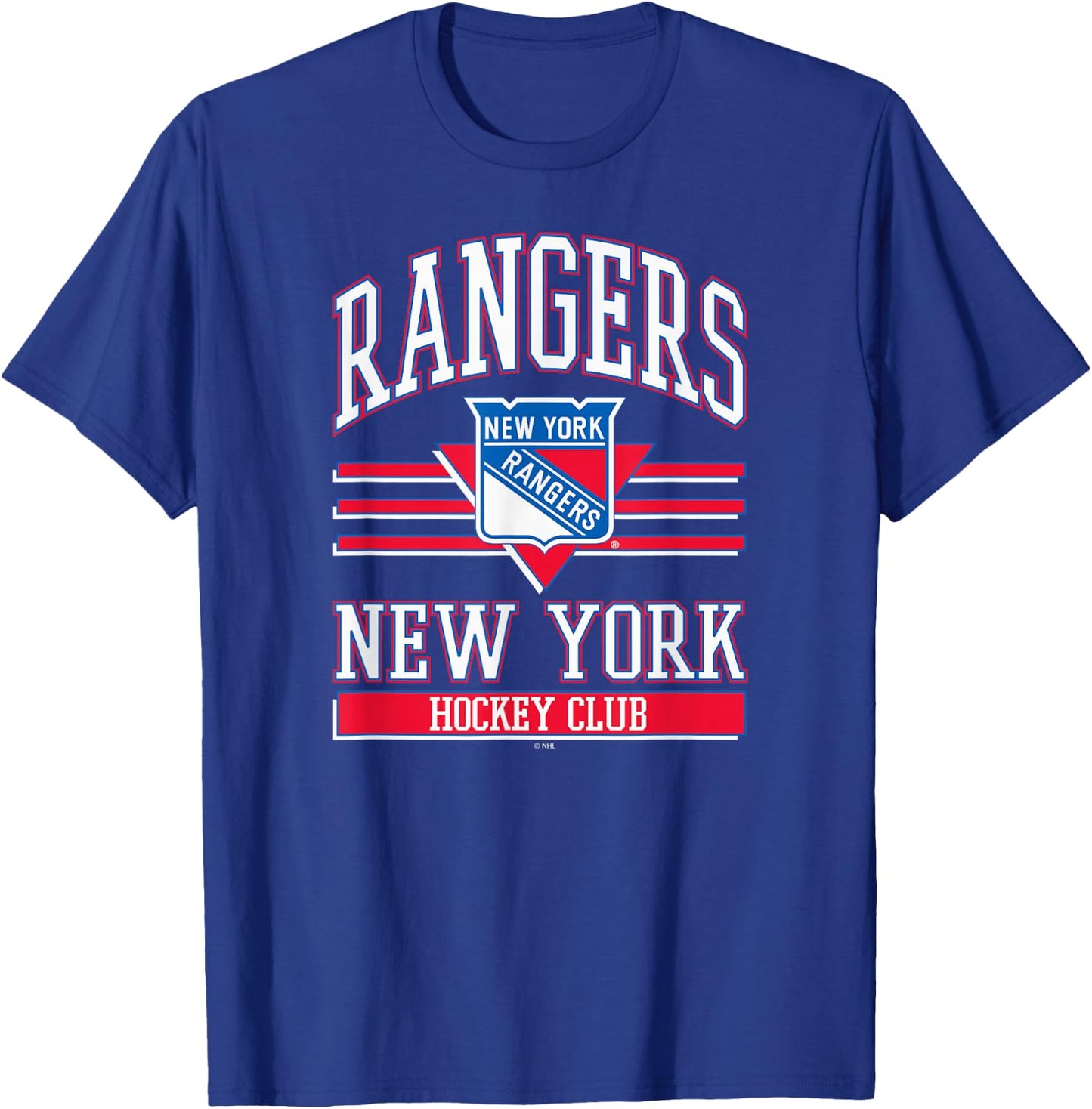 New York Rangers Hockey Club Black Officially Licensed T-Shirt - T-Shirt | Royal