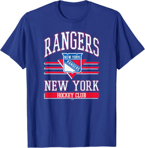 New York Rangers Hockey Club Black Officially Licensed T-Shirt - T-Shirt | Royal