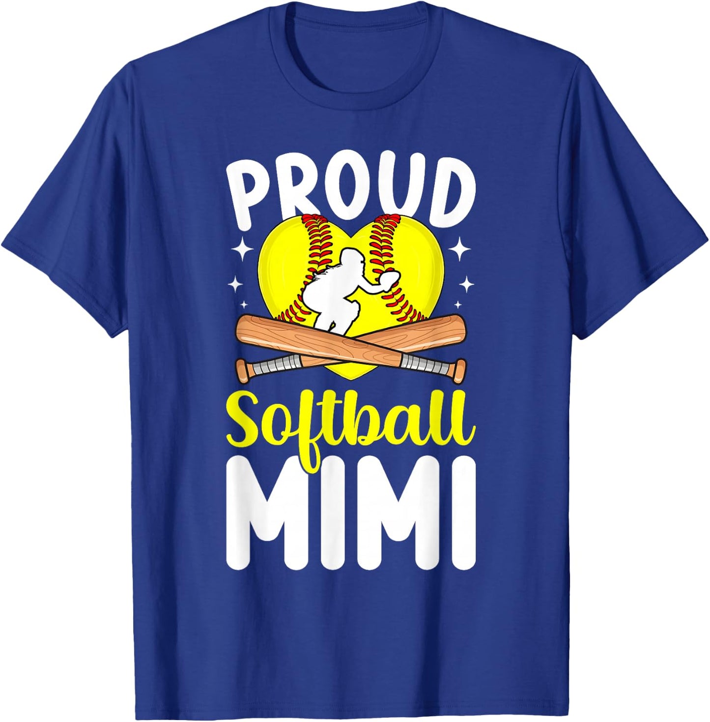 Proud Softball Mimi of A Softball Player Mimi T-Shirt - T-Shirt | Royal