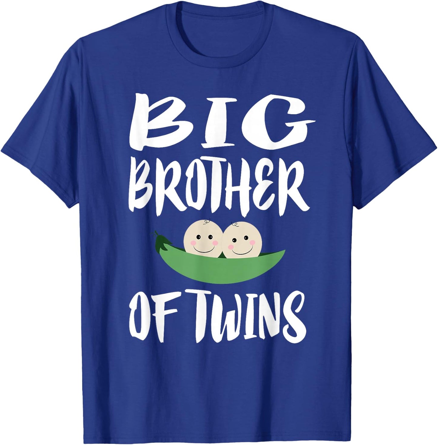Big Brother Of Twins Older Brother Announcement T-Shirt - T-Shirt | Royal