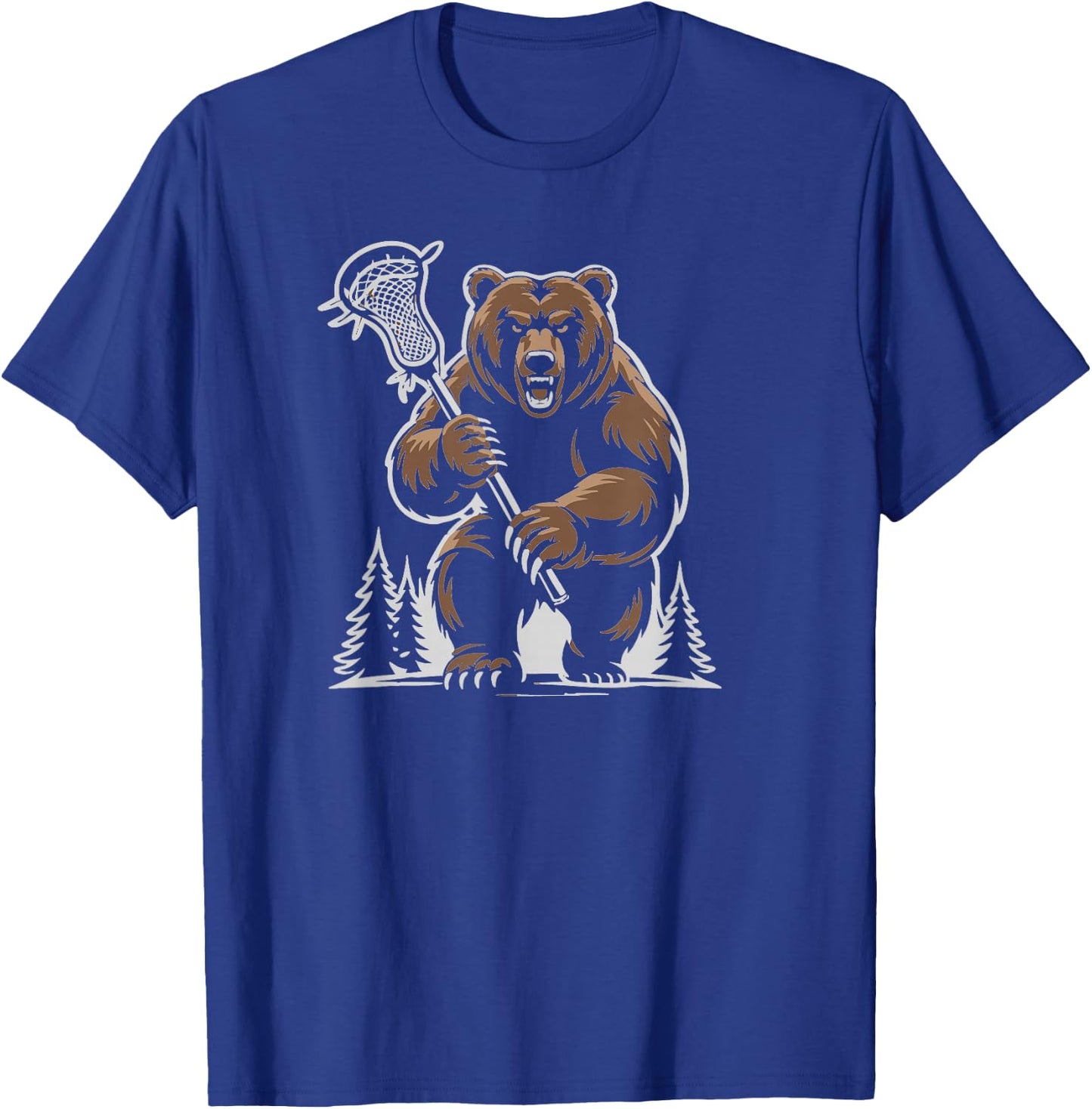 Bears Lacrosse Vintage Lax Mascot Team Lax Stick T-Shirt - T-Shirt | Royal