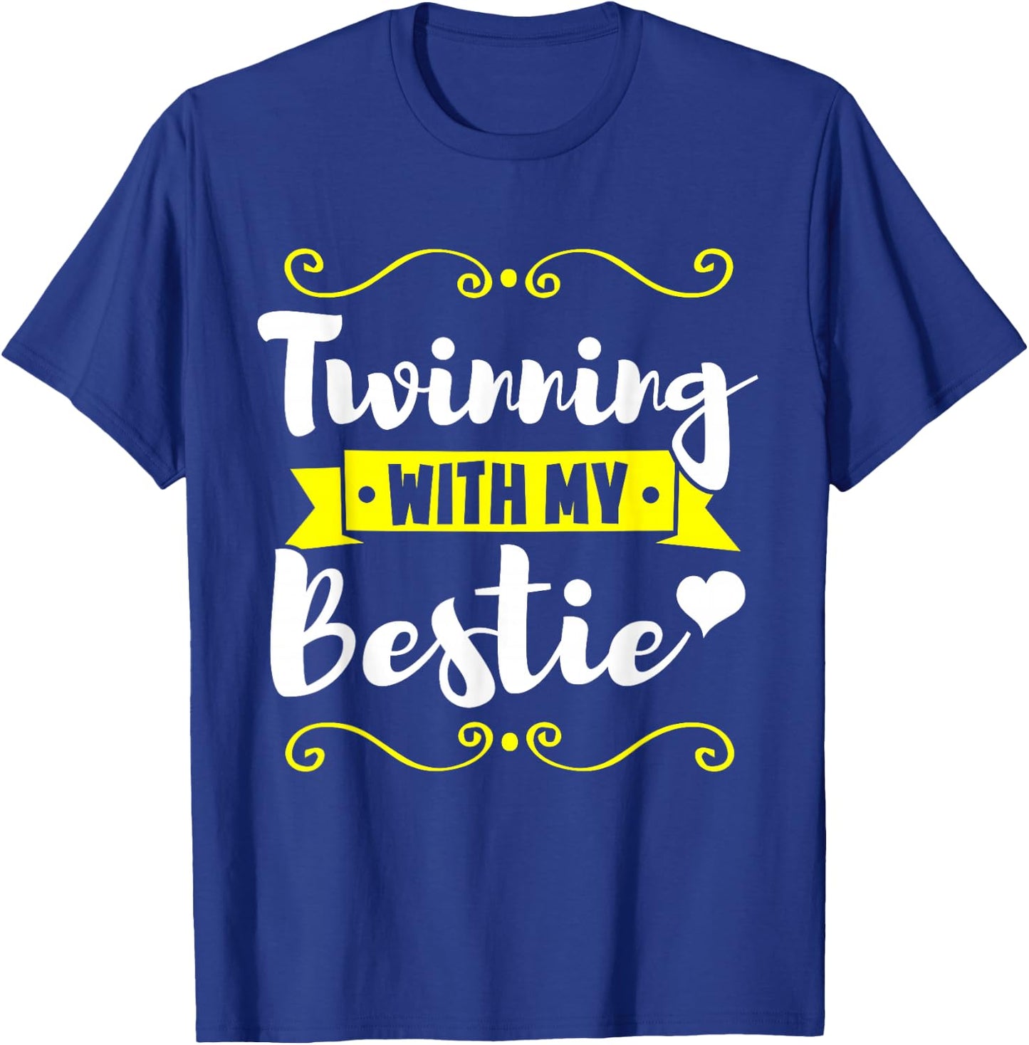 Matching Twin Friend Family Twins Day T-Shirt - T-Shirt | Royal