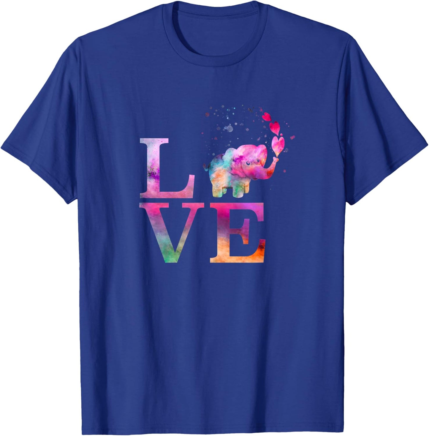 Colorful Baby Elephant Appreciation Day Love Heart Pink Gift T-Shirt - T-Shirt | Royal