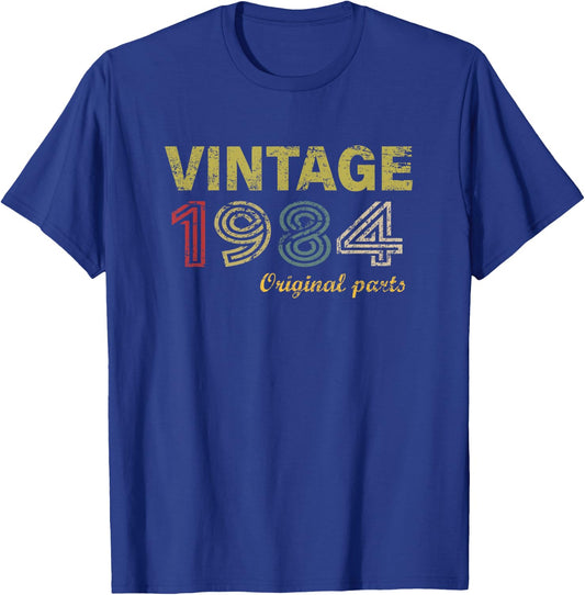 Vintage 1984 Cool 42 Year Old Bday 42nd Birthday Men Women T-Shirt - T-Shirt | Royal