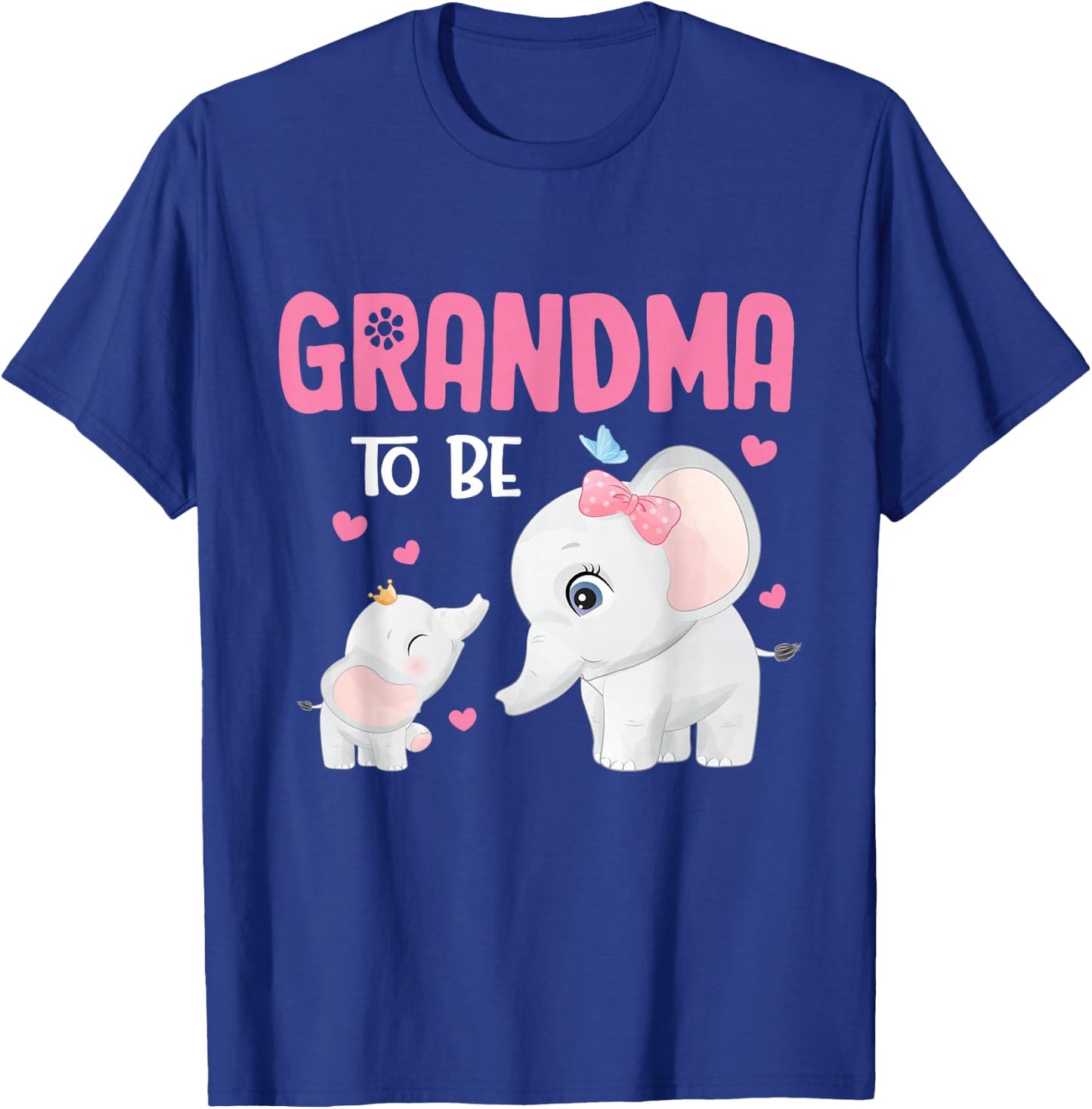 Grandma To Be Elephant Baby Shower T-Shirt - T-Shirt | Royal