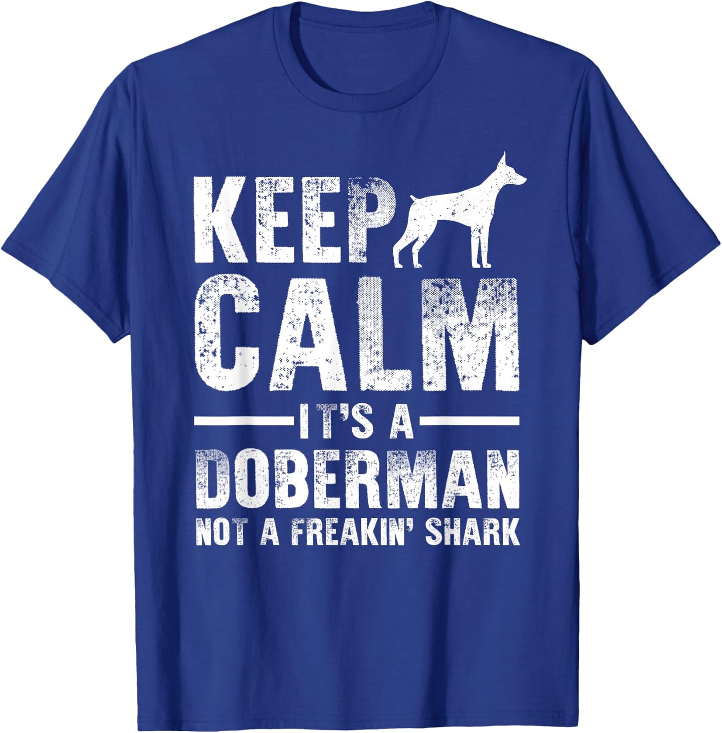 Funny Doberman Art Men Women Doberman Pinscher Dog Walker T-Shirt - T-Shirt | Royal