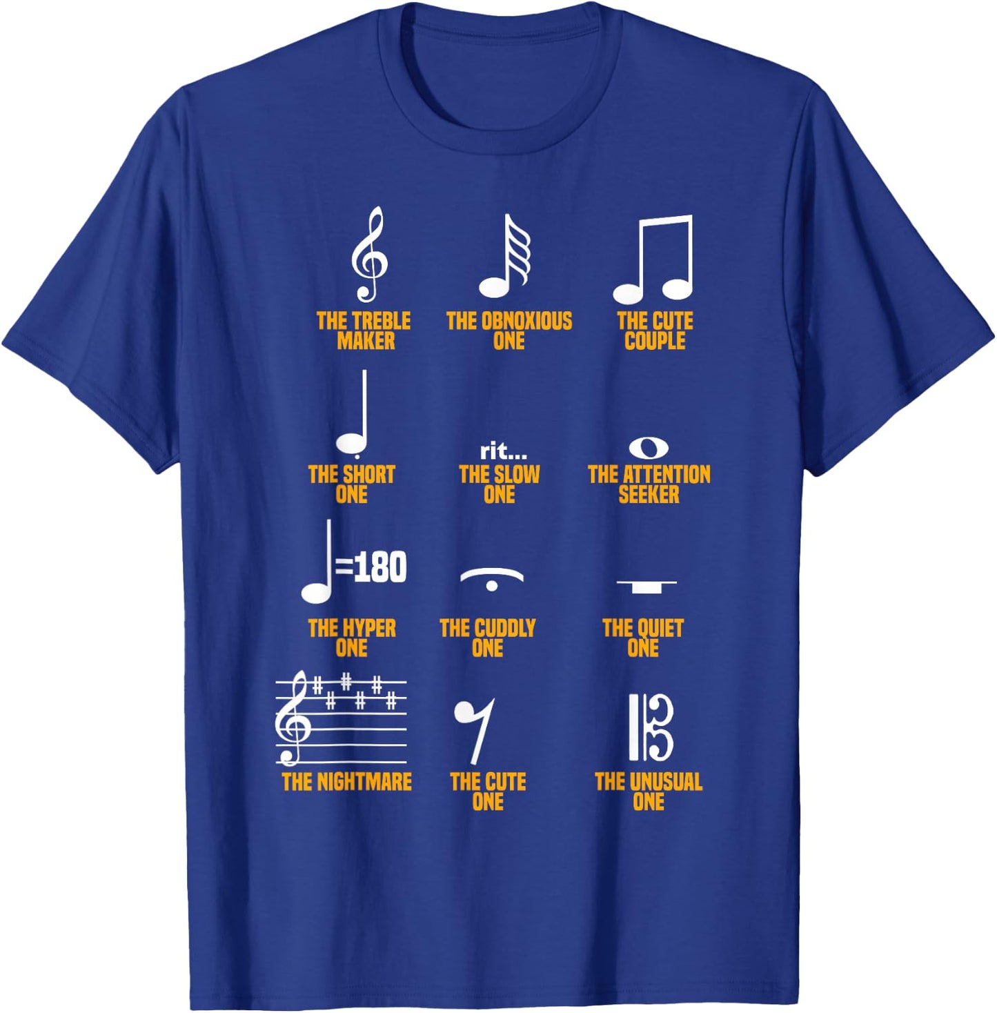 Musical Notes Symbol Definition - Humor Musician T-Shirt - T-Shirt | Royal