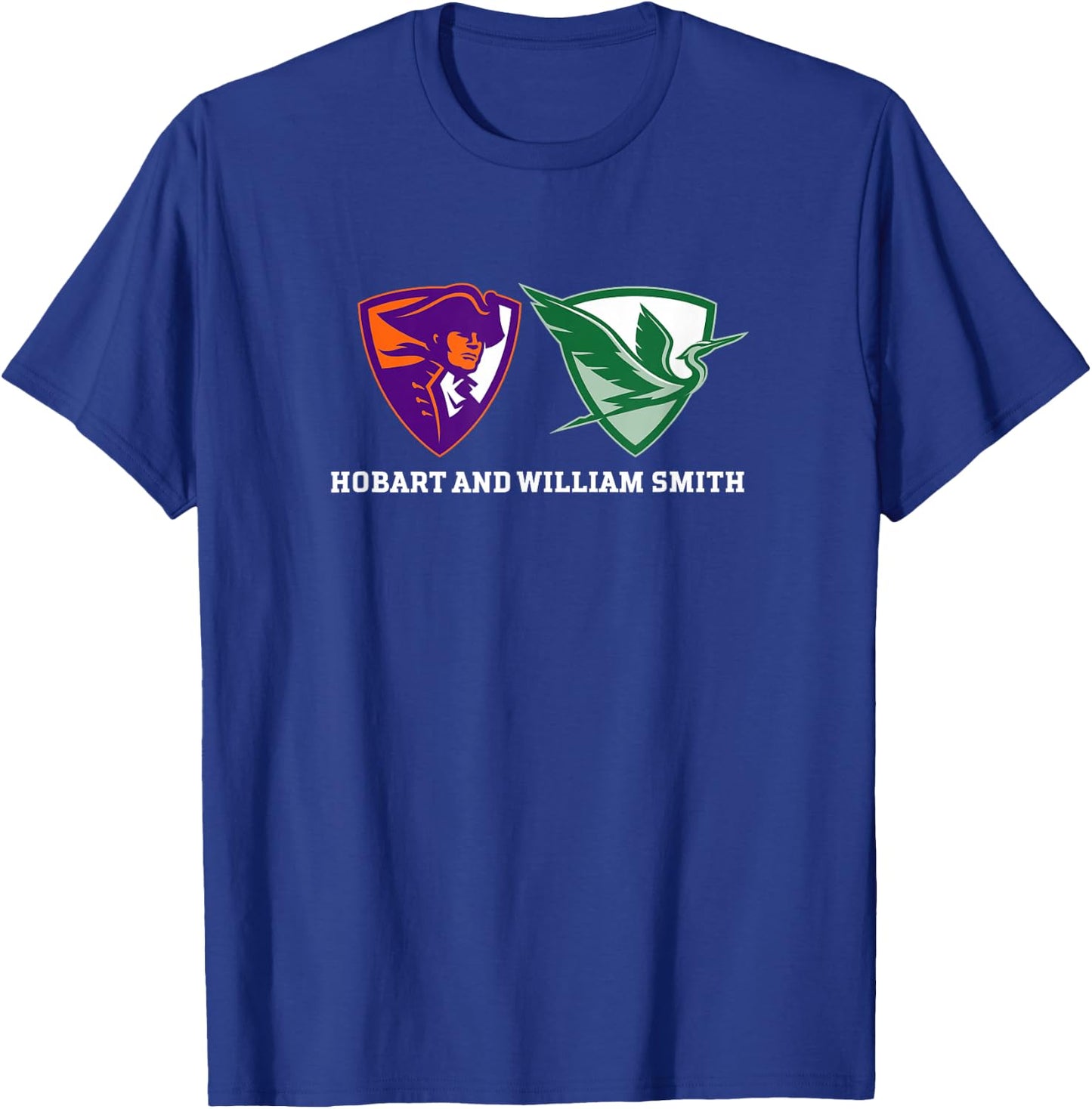 Hobart & William Smith Colleges Combined Logo Mark HWSC T-Shirt - T-Shirt | Royal