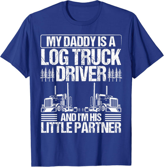 Log Trucker Essentials Log Truck Driver Log Truck Owner T-Shirt - T-Shirt | Royal