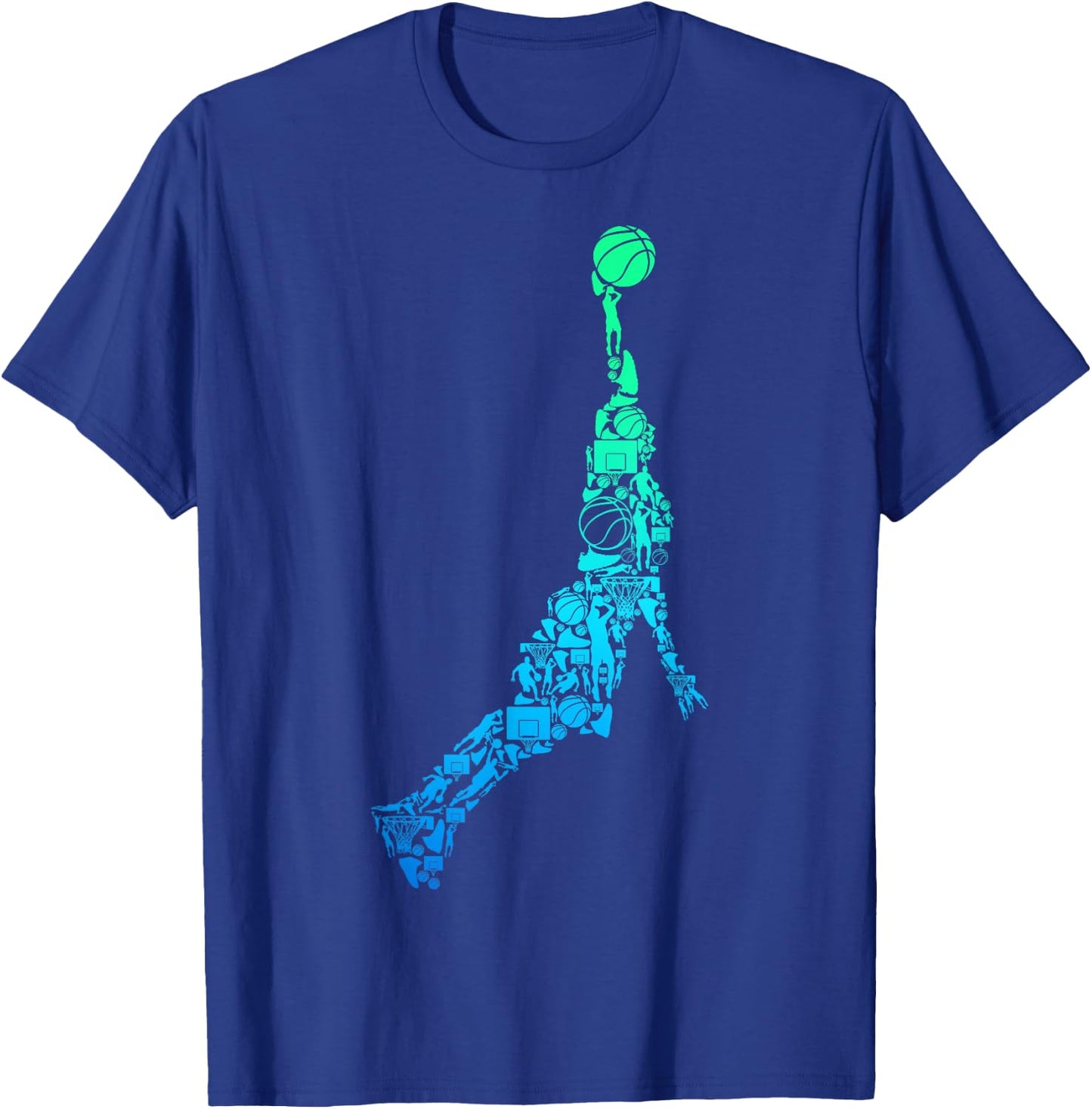 Basketball Basketball Dunking Boys Men Children T-Shirt - T-Shirt | Royal