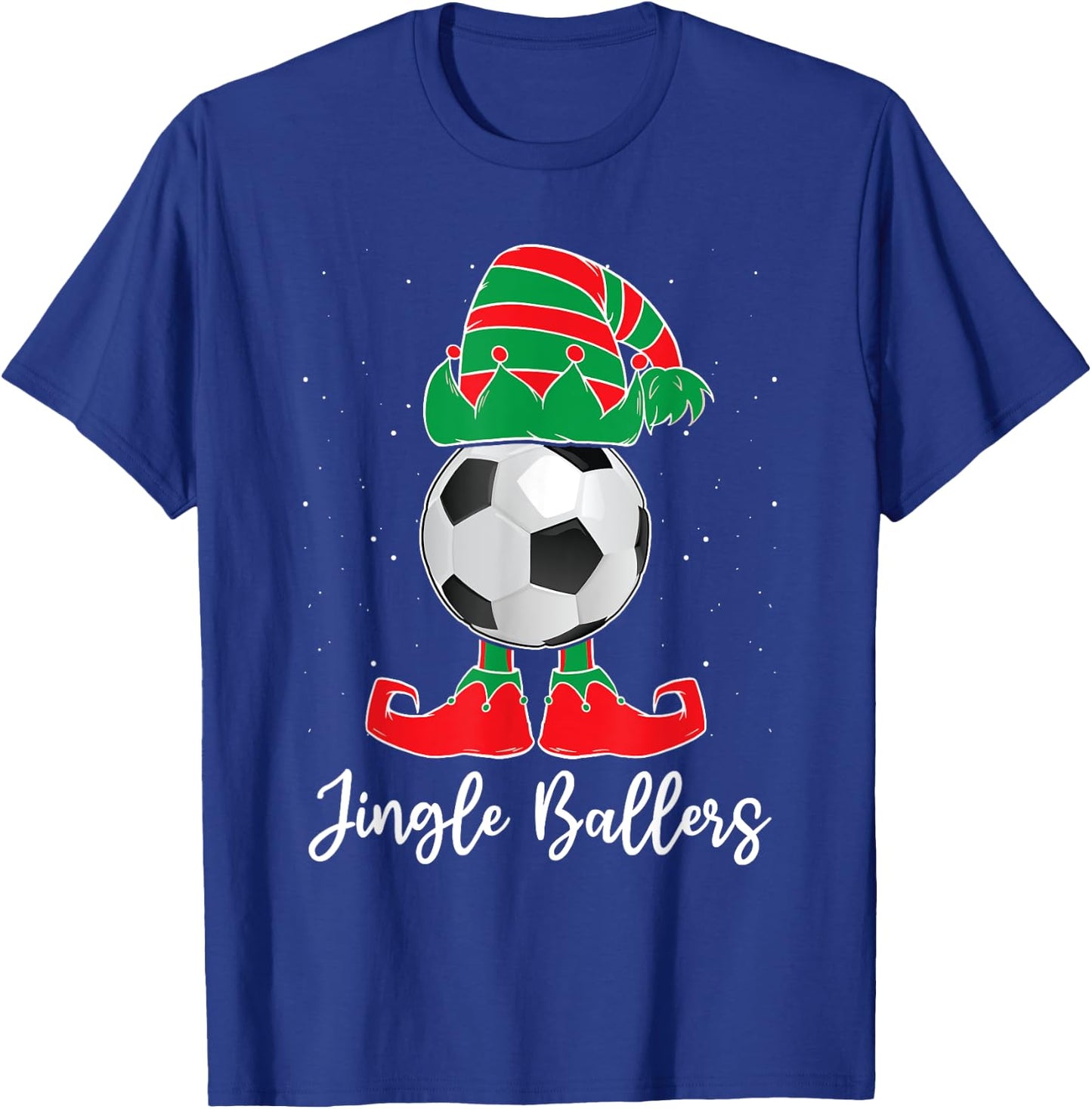 Jingle Ballers Christmas Soccer Ball Xmas Elf Squad Holiday T-Shirt - T-Shirt | Royal