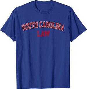 South Carolina Law, Attorney Bar Graduate Lawyer College T-Shirt - T-Shirt | Royal