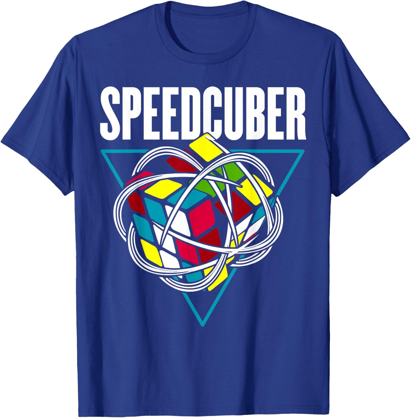 Competitive Puzzle Cube Speed Cuber Hobby 80's Vintage Toy T-Shirt - T-Shirt | Royal