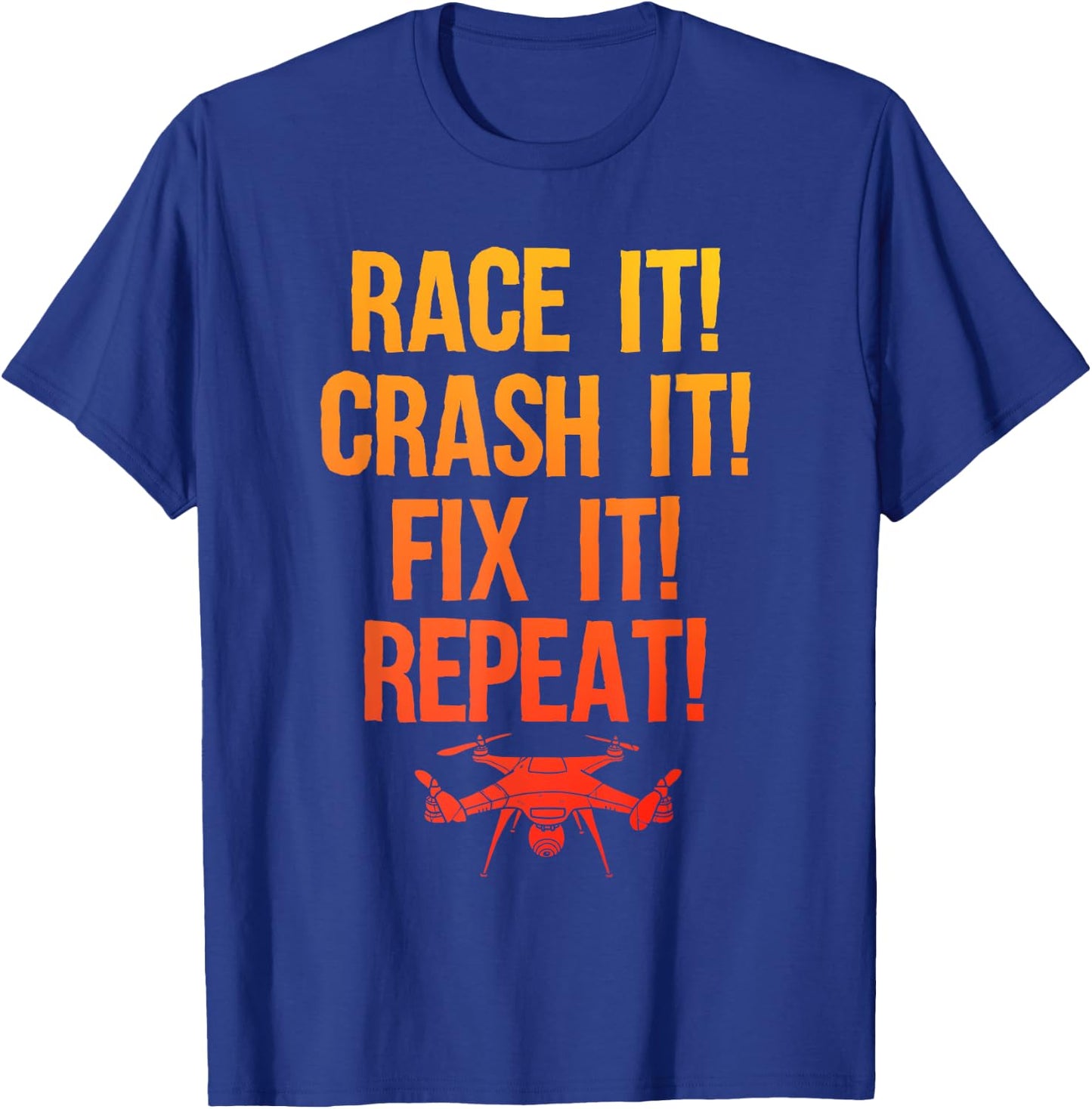 Funny Drone Art Women Boys Drone Racing Drone Pilot T-Shirt - T-Shirt | Royal