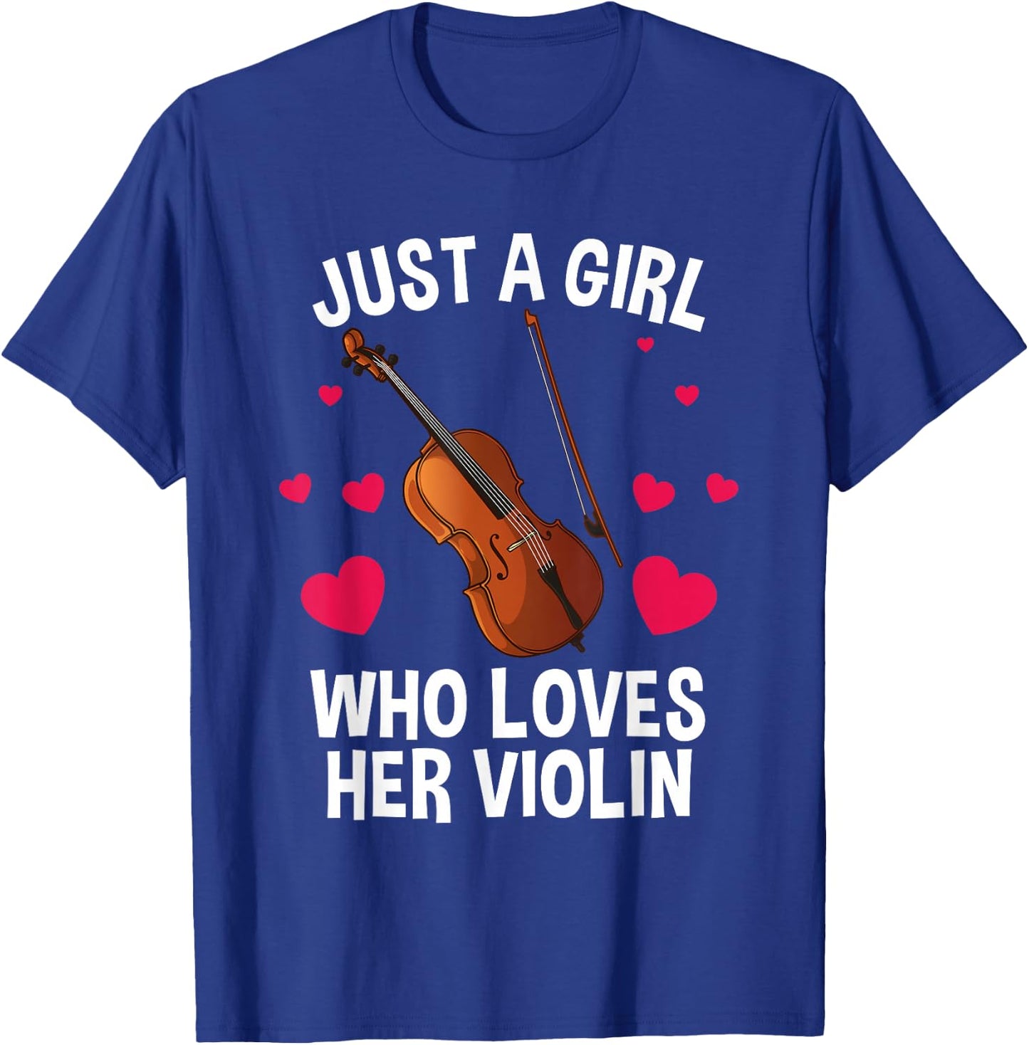 Cool Violin Girls Fiddle Music Lover Violin Player T-Shirt - T-Shirt | Royal