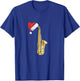 Christmas Saxophone Santa Hat Sax Player Holiday Music T-Shirt - T-Shirt | Royal