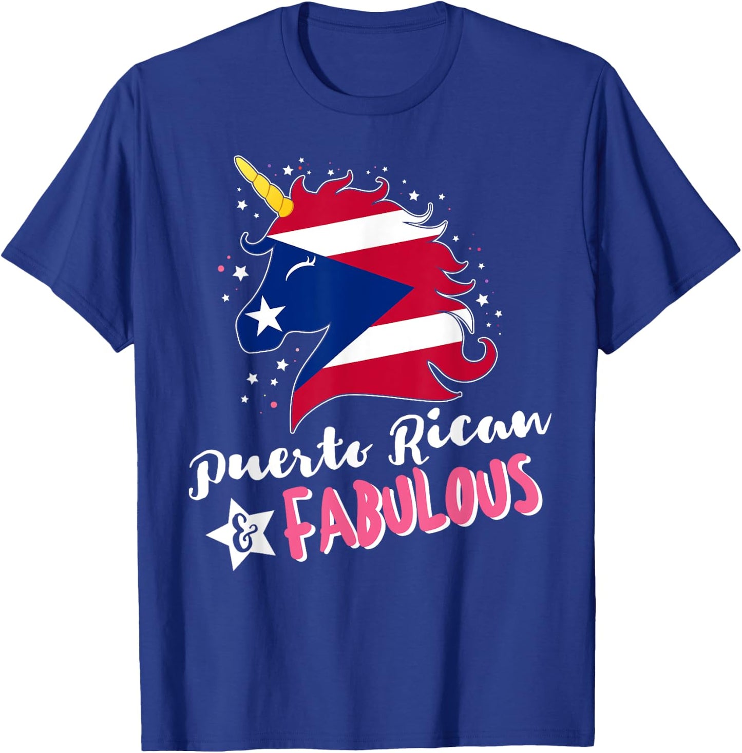 Puerto Rican Unicorn Puerto Rico Flag T-Shirt - T-Shirt | Royal