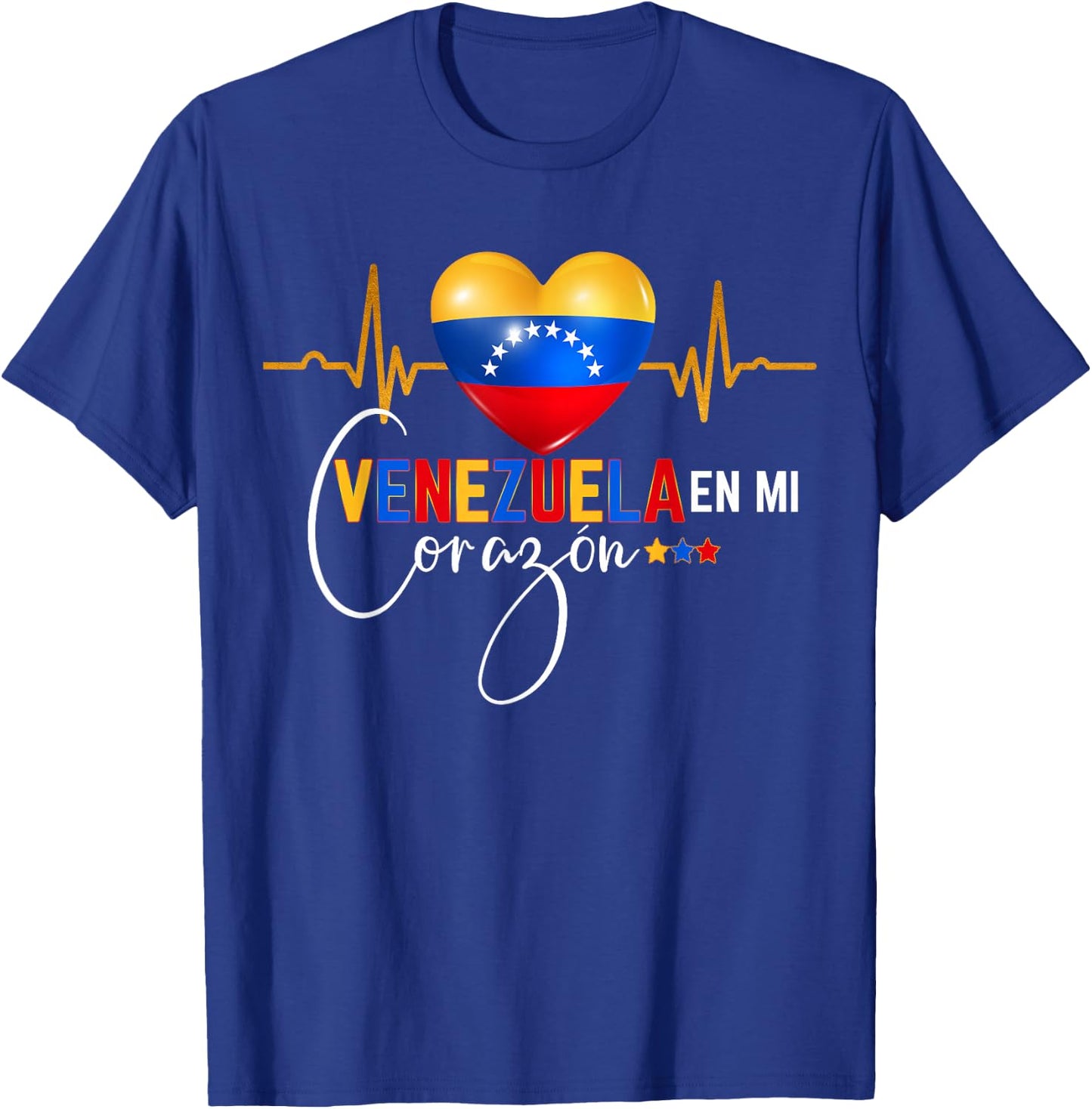 Venezuela en el Corazon Venezuelan Pride Small T-Shirt - T-Shirt | Royal