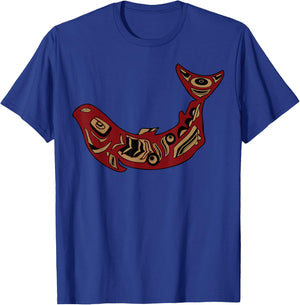 Native American Indian Salmon Fish Totem Pacific Northwest T-Shirt - T-Shirt | Royal