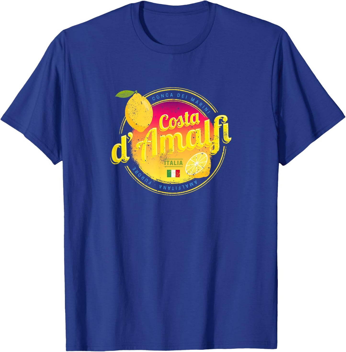 Costa d'Amalfi and Lemon Italy Vintage Amalfi Coast Souvenir T-Shirt - T-Shirt | Royal