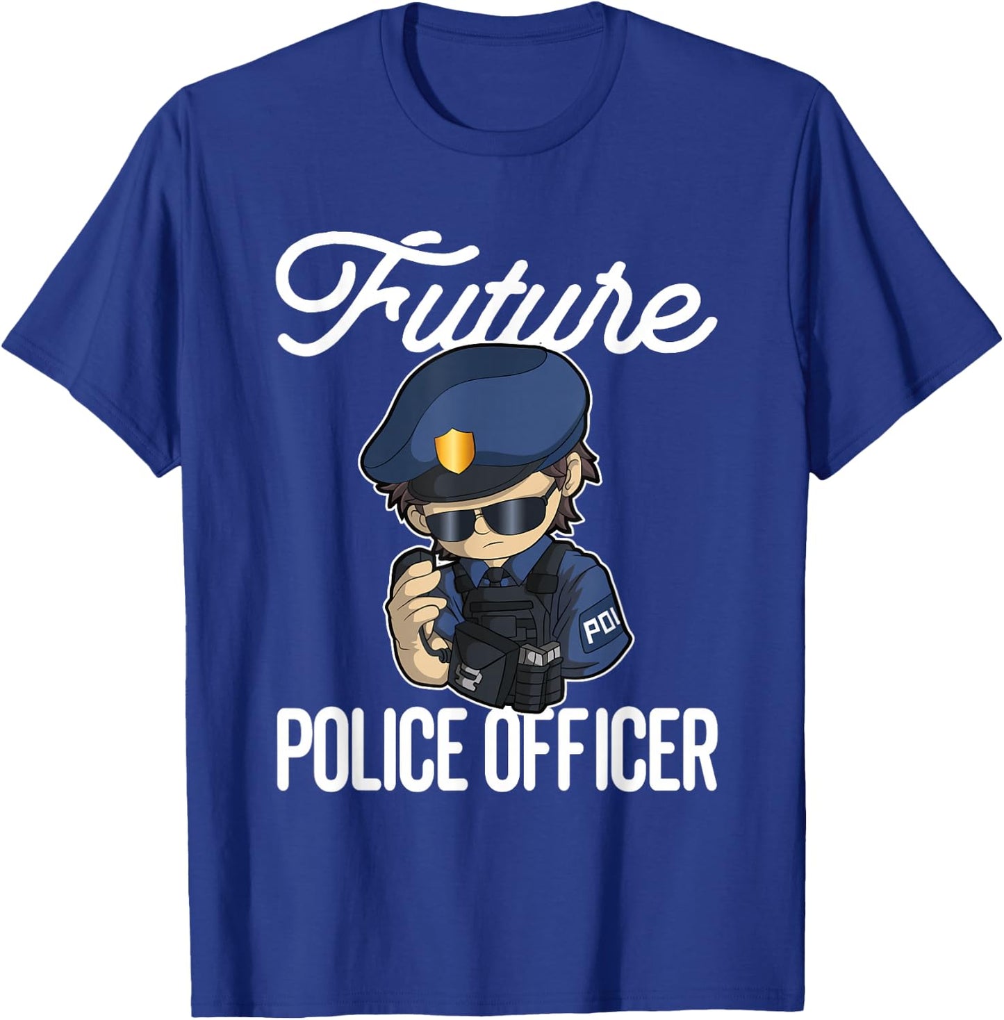Future Police Officer Boy T-Shirt - T-Shirt | Royal
