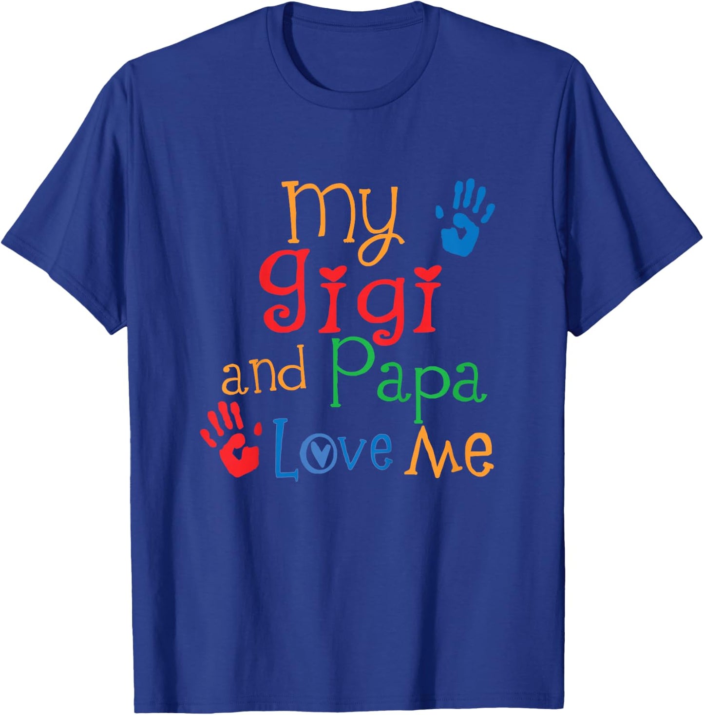 Gigi and Papa Love Me Grandkids T-Shirt - T-Shirt | Royal