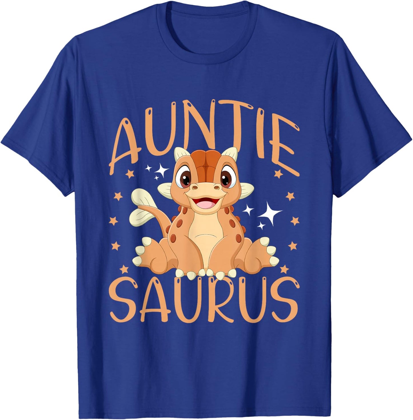 Auntie Saurus Cute Dinosaur T-Shirt - T-Shirt | Royal