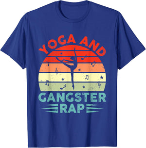 Yoga And Gangster Rap Funny Yoga Practitioner Rapping Fan T-Shirt - T-Shirt | Royal