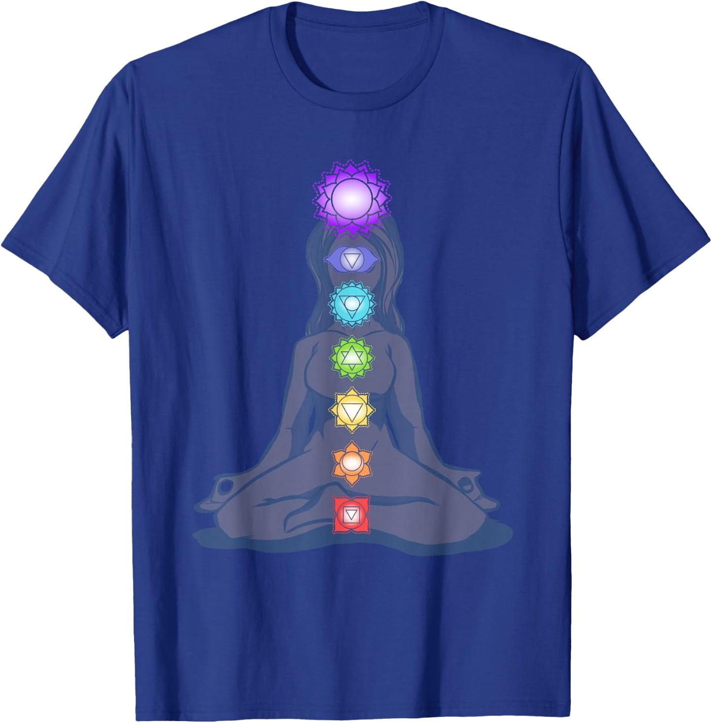 Yoga Meditation Spiritual Body Energy Chakra T-Shirt - T-Shirt | Royal