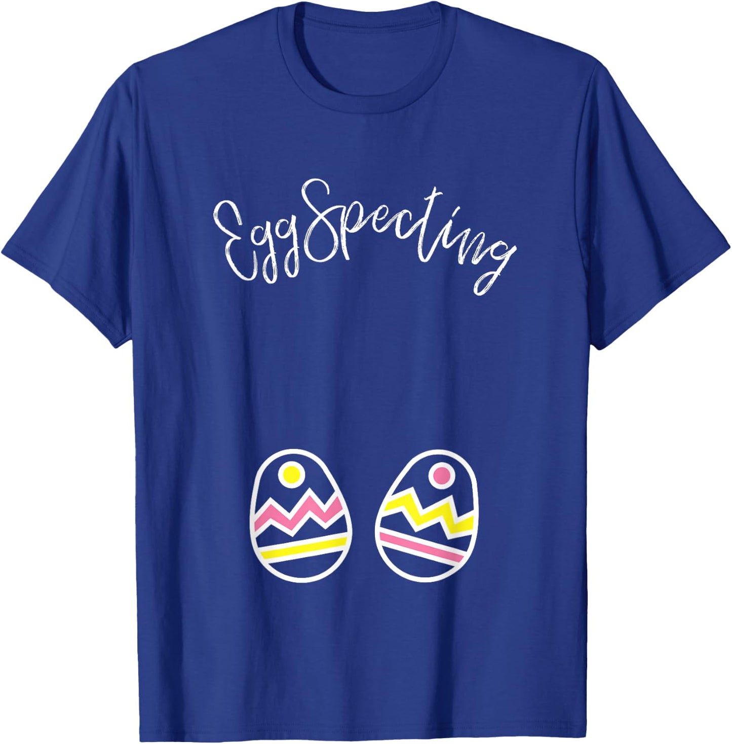Easter Pregnant Shirt - EggSpecting Twins T-Shirt - T-Shirt | Royal