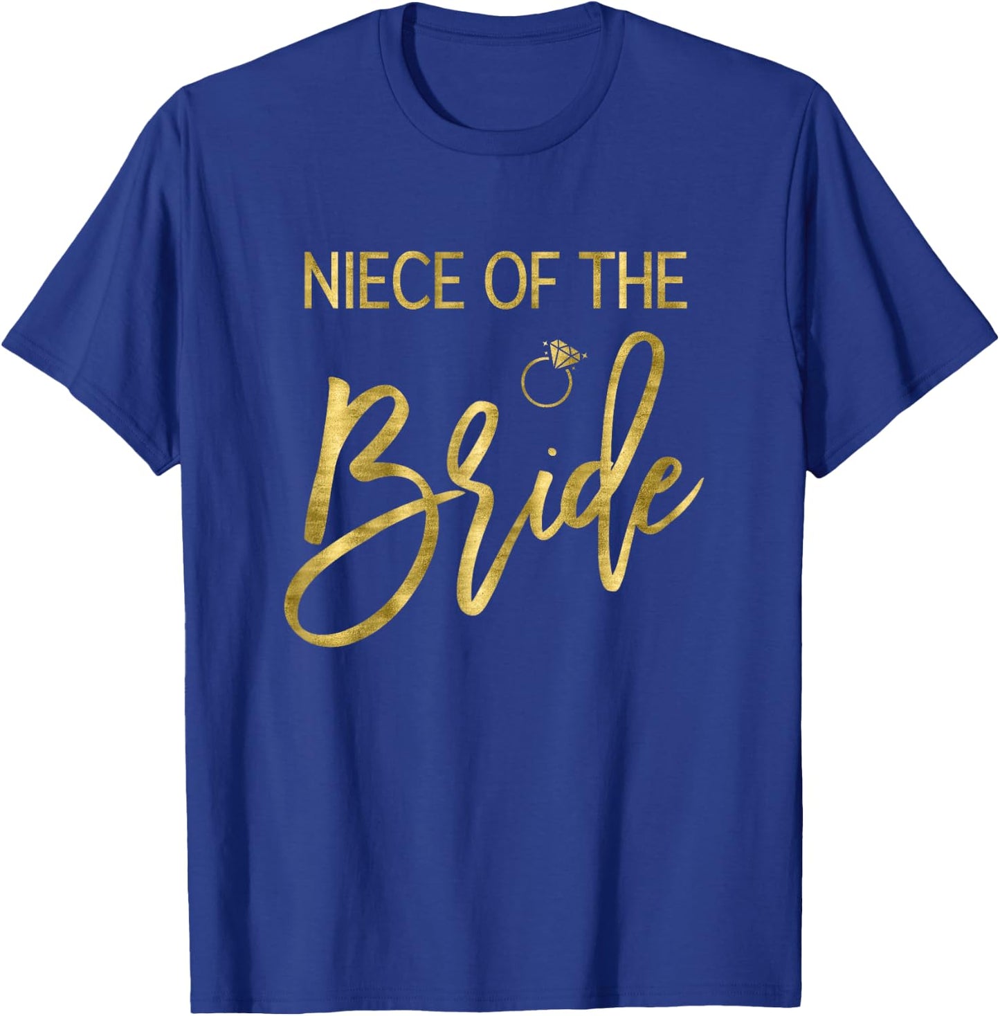 Bridal Party Niece Of The Bride Shirt Ring Graphics Light T-Shirt - T-Shirt | Royal