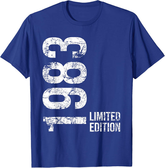 42nd Birthday 42 Years Old Man Woman Vintage 1983 T-Shirt - T-Shirt | Royal