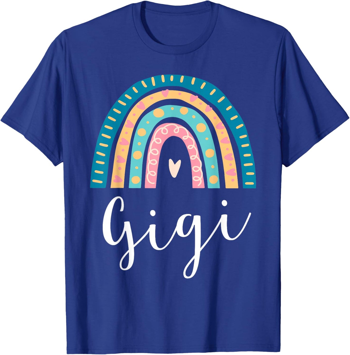 Gigi Rainbow Gifts For Grandma Family Matching Birthday T-Shirt - T-Shirt | Royal
