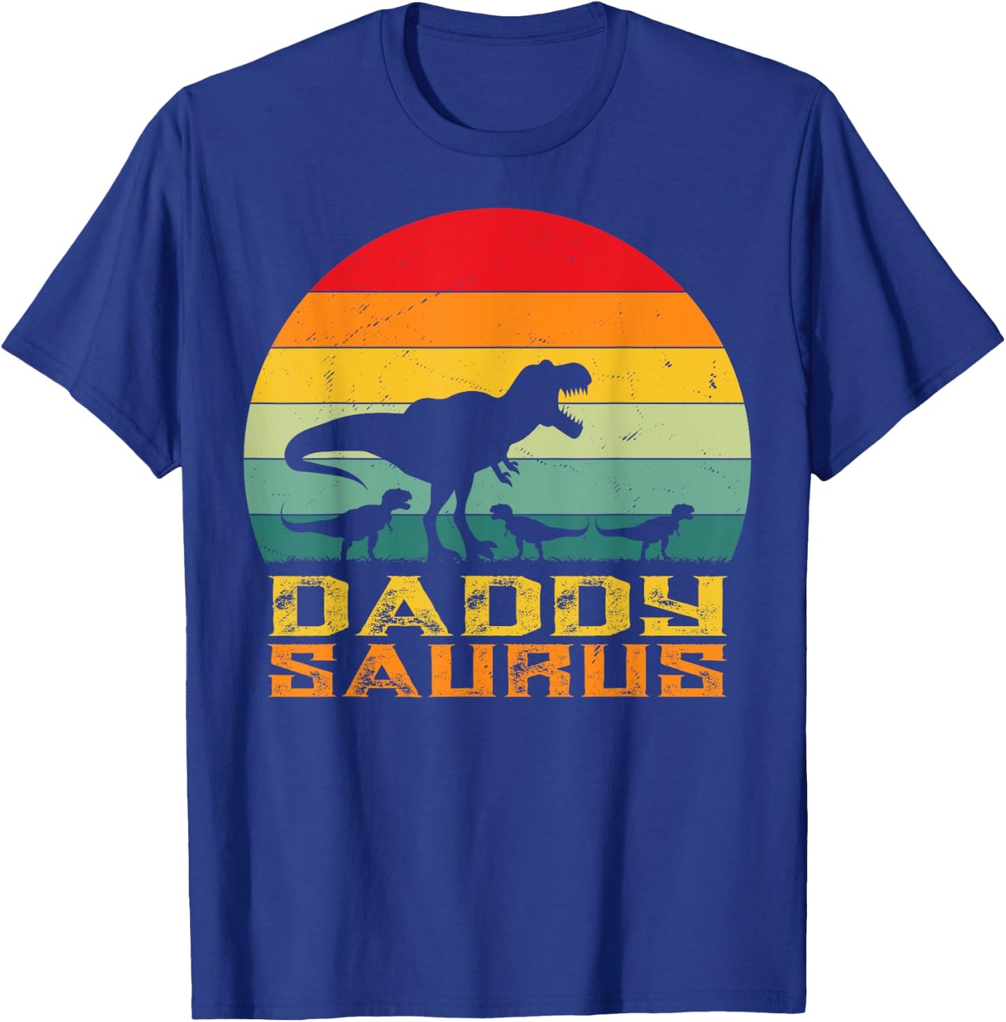 Daddy Saurus T Rex Dinosaur Fathers Day Family Matching dad T-Shirt - T-Shirt | Royal