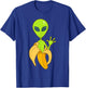 Alien in a Banana Extraterrestrial Roswell Funky Space T-Shirt - T-Shirt | Royal