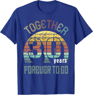 30th Years Wedding Anniversary Gifts For Couples Matching 30 T-Shirt - T-Shirt | Royal