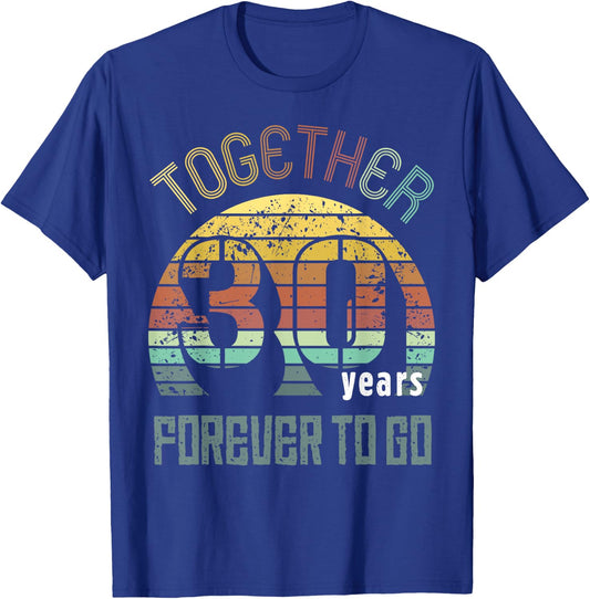 30th Years Wedding Anniversary Gifts For Couples Matching 30 T-Shirt - T-Shirt | Royal