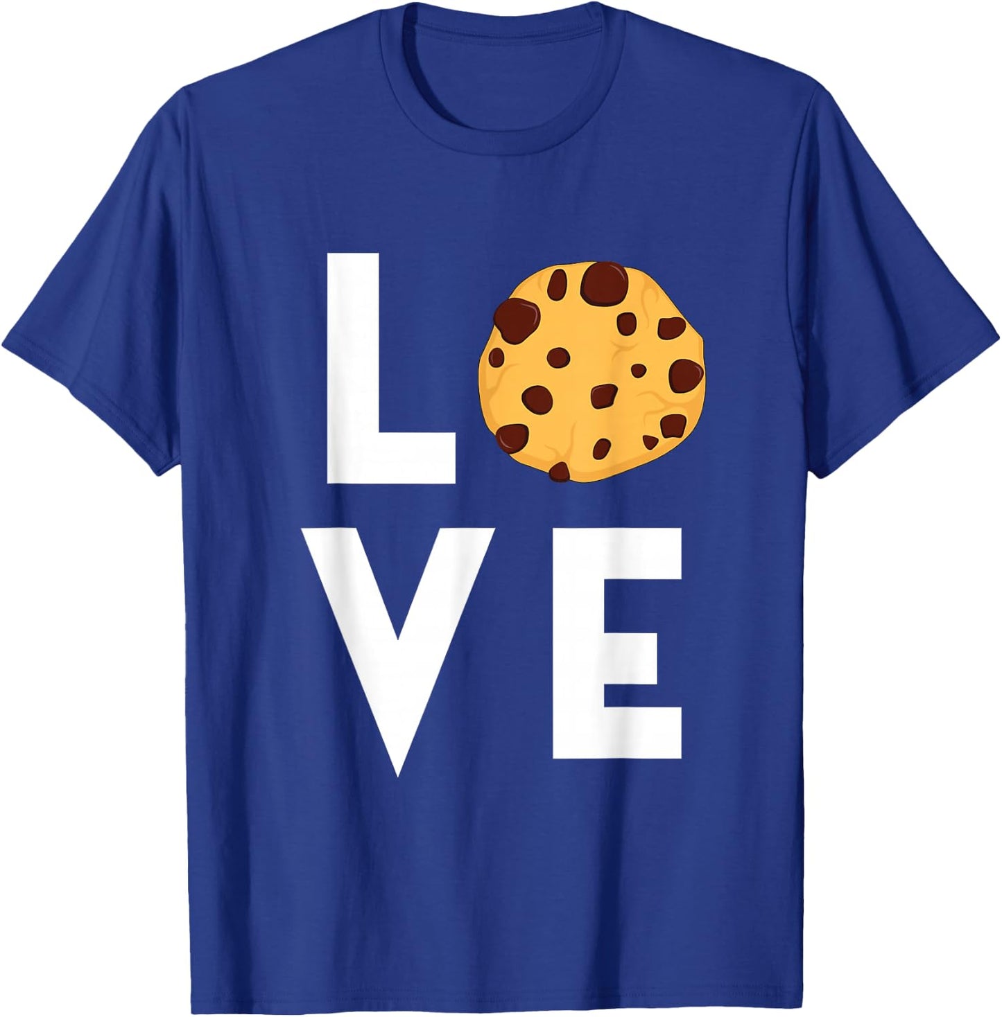 Cute I Love Chocolate Chip Cookies Funny Baking Gift Foodie T-Shirt - T-Shirt | Royal