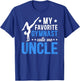 Proud Gymnastics Uncle Of A Gymnast Uncle T-Shirt - T-Shirt | Royal