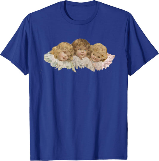 Heavenly little vintage baby angels snuggled up close T-Shirt - T-Shirt | Royal